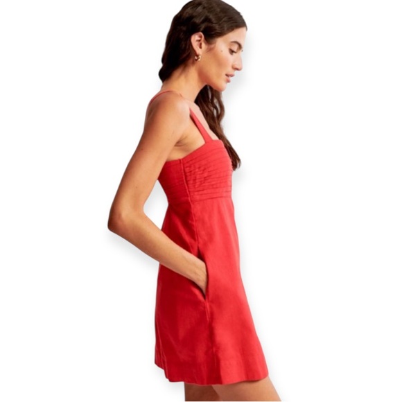 NWT Abercrombie & Fitch Linen-Blend Skort Mini Dress Size Medium - Picture 15 of 16